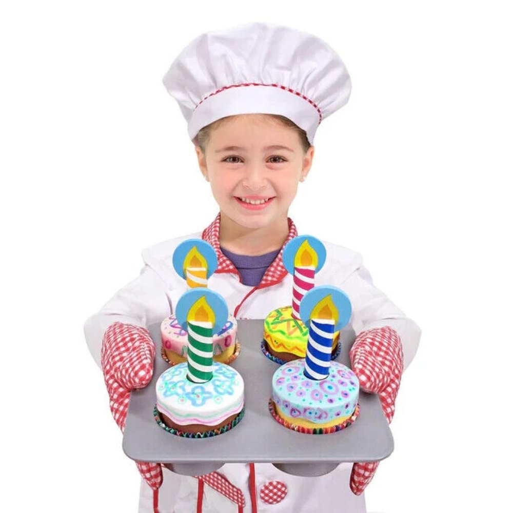 Melissa & Doug Bake & Decorate Wooden Cupcake Play Set NIB - Picture 2 of 4